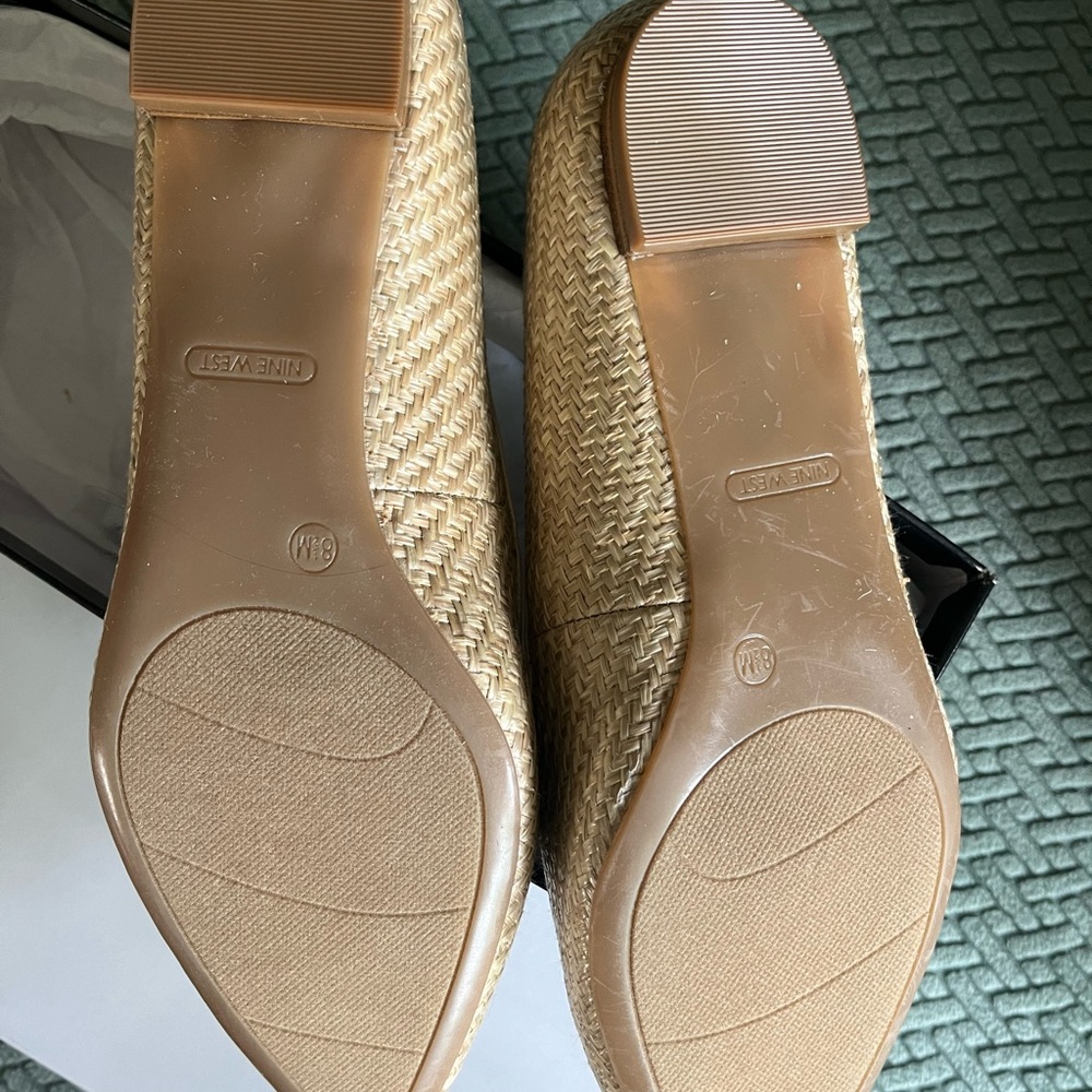 NIB Nine West Woven Raffia Women's Loafers 8.5 - Picture 2 of 4
